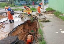 Prefeitura de Manaus recupera rede de drenagem na rua Professor Carlos Mesquita, bairro Santa Luzia