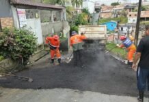 Prefeitura de Manaus revitaliza rua na comunidade Nova Vitória e melhora mobilidade