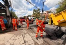 Prefeitura de Manaus avança com manutenção asfáltica na rua Misushiro, Parque 10 de Novembro
