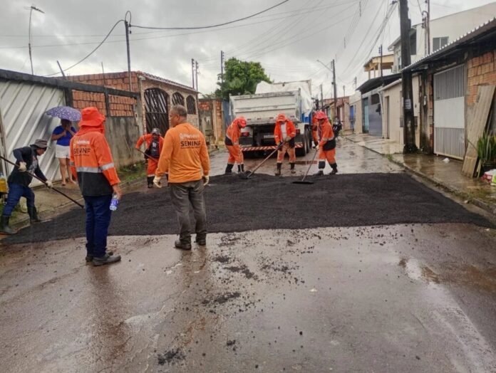 Prefeitura de Manaus: Recuperação asfáltica chega ao bairro Tarumã com foco em segurança e mobilidade