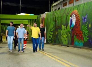 Prefeito Renato Junior vistoria obra em passagem de nível e destaca recuperação de espaços públicos em Manaus