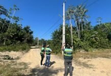 Ageman fiscaliza ampliação da iluminação pública no ramal Bom Jesus, em Manaus