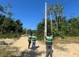 Ageman fiscaliza ampliação da iluminação pública no ramal Bom Jesus, em Manaus