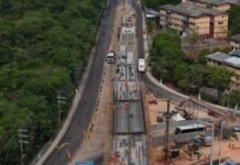 Prefeitura de Manaus avança na construção do complexo viário ‘Passarão’ com concretagem de estruturas