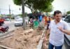 Prefeito Renato Junior inspeciona obra no canteiro central da avenida Margarita no Dia da Árvore