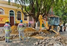Obras na Rua Ferreira Pena, em Manaus, entram em nova fase com escavações para infraestrutura subterrânea