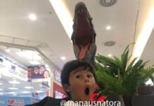 INVASÃO JURÁSSICA: Exposição gratuita de dinossauros gigantes vira febre entre famílias em Manaus