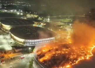 Incêndio atinge velódromo do Parque Olímpico no Rio; museu é preservado