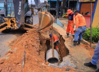 Prefeitura de Manaus realiza obra de drenagem profunda no bairro Compensa 3