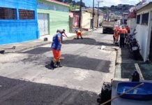 Prefeitura de Manaus intensifica obras de recuperação viária na zona Leste com asfalto novo no bairro São José