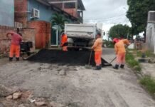 Prefeitura de Manaus melhora mobilidade com asfalto no bairro Gilberto Mestrinho