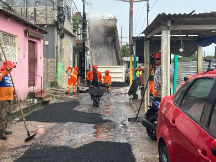 Prefeitura de Manaus intensifica recuperação asfáltica na Avenida Manaus 2000