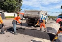 Prefeitura de Manaus instala lombadas na Via Láctea para aumentar segurança viária no Aleixo