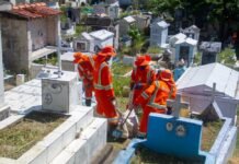 Cemitérios de Manaus recebem preparativos finais para o Dia dos Pais com 600 profissionais mobilizados