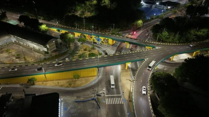 Prefeitura de Manaus revitaliza Complexo Viário Miguel Arraes com arte, iluminação e melhorias estruturais