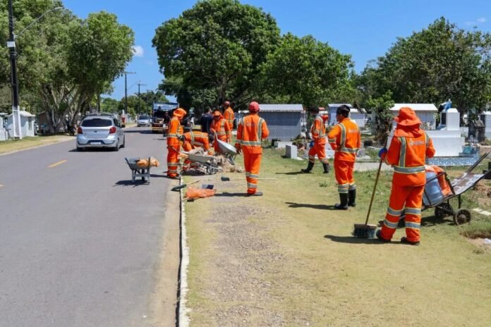 Prefeitura de Manaus reforça limpeza e estrutura dos cemitérios para o Dia dos Pais