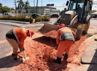 Prefeitura de Manaus avança em obra emergencial para recuperar galeria subterrânea no cruzamento das avenidas Constantino Nery e Darcy Vargas