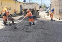 Prefeitura de Manaus avança com recuperação asfáltica no bairro Nova Cidade