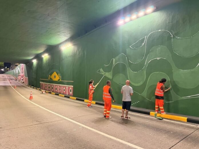 Viaduto Duca Brito ganha história e arte com modernização e grafite em Manaus