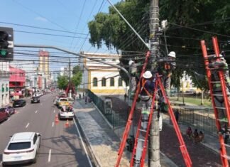 Prefeitura de Manaus adota sistema digital para ordenamento de cabos no centro histórico